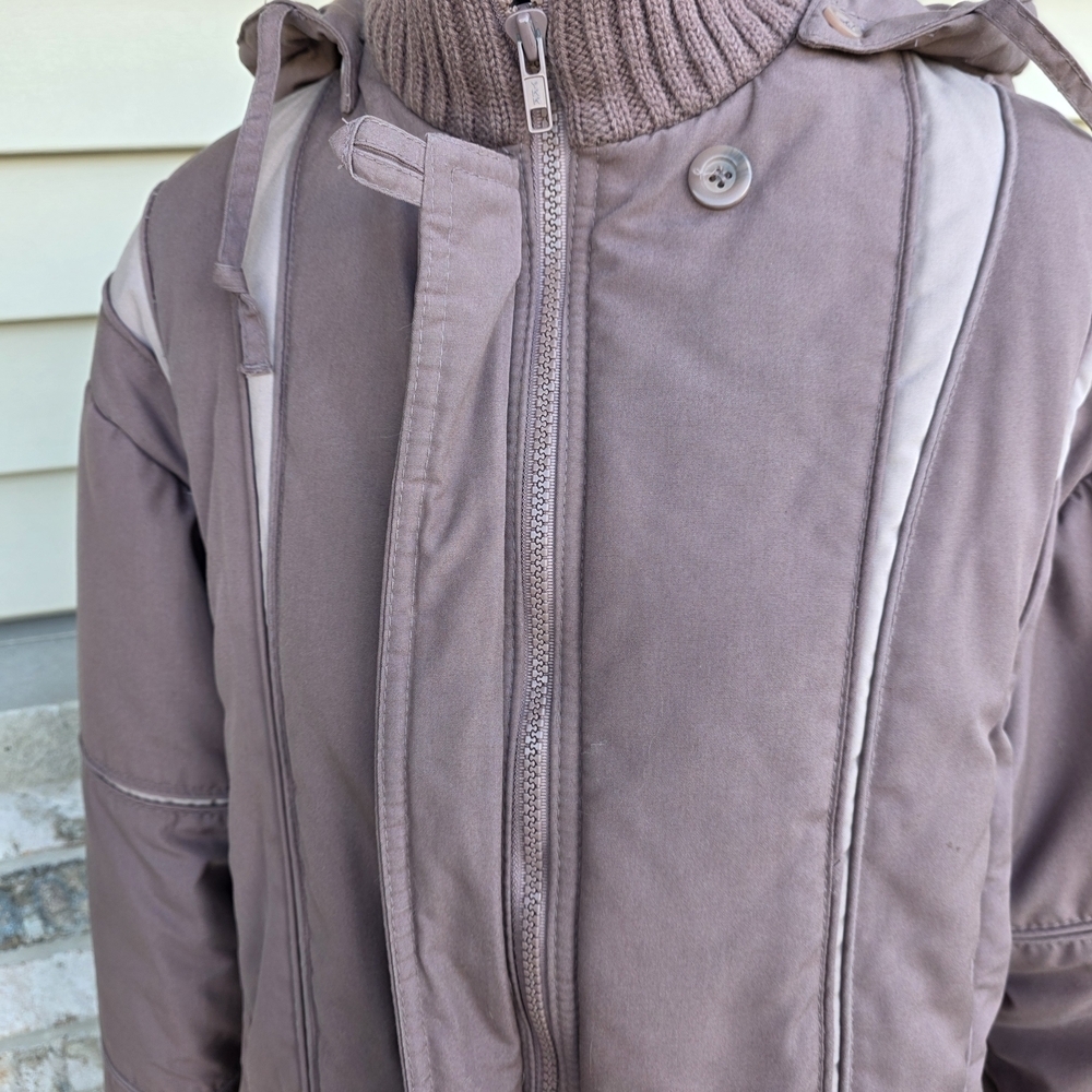 Vintage Reef II Mauve Long Hooded Winter Coat – Made in Korea – Size 14 - Picture 7 of 13